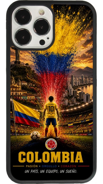 iPhone 13 Pro Max Case Hülle - Silikon schwarz Fussball Kolumbien splash 2026