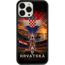 iPhone 13 Pro Max Case Hülle - Silikon schwarz Fussball Kroatien splash 2026