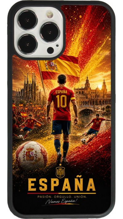 iPhone 13 Pro Max Case Hülle - Silikon schwarz Fussball Espanien splash 2026