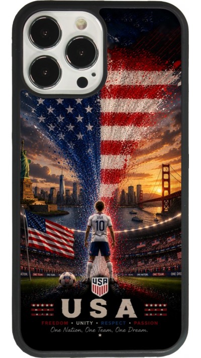 iPhone 13 Pro Max Case Hülle - Silikon schwarz Fussball Vereinigten Staaten splash 2026