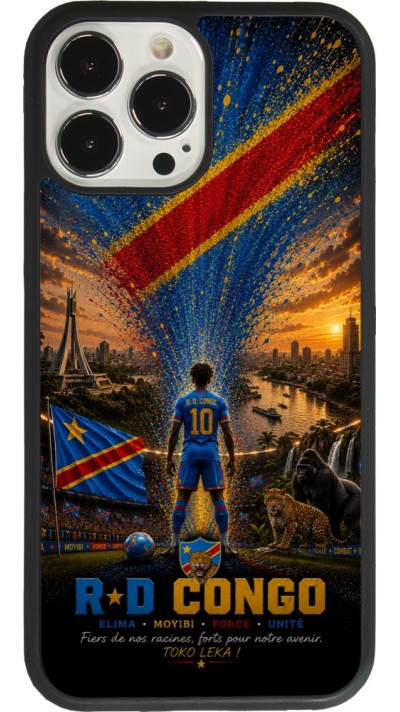 iPhone 13 Pro Max Case Hülle - Silikon schwarz Fussball Demokratische Republik Kongo splash 2026