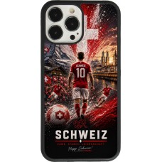 iPhone 13 Pro Max Case Hülle - Silikon schwarz Fussball Schweiz splash 2026