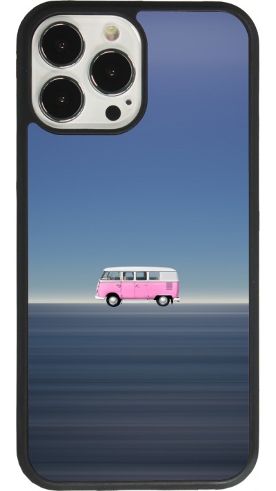 iPhone 13 Pro Max Case Hülle - Silikon schwarz Spring 23 pink bus