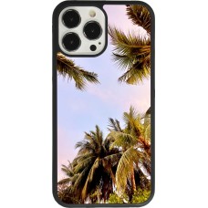 iPhone 13 Pro Max Case Hülle - Silikon schwarz Summer 2023 palm tree vibe