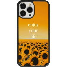 iPhone 13 Pro Max Case Hülle - Silikon schwarz Summer 2026 Enjoy your life