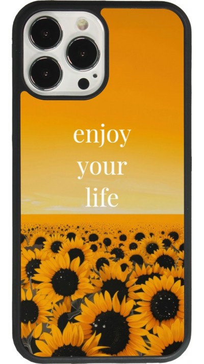 Coque iPhone 13 Pro Max - Silicone rigide noir Summer 2026 Enjoy your life