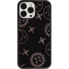 iPhone 13 Pro Max Case Hülle - Silikon schwarz Suns and Moons