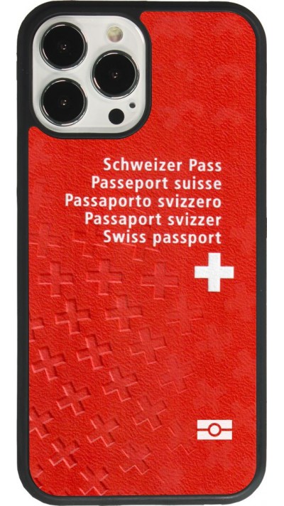 iPhone 13 Pro Max Case Hülle - Silikon schwarz Swiss Passport