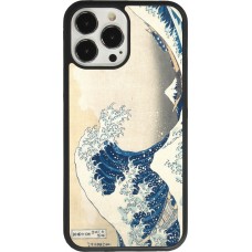 iPhone 13 Pro Max Case Hülle - Silikon schwarz Kunstbild - Die große Welle vor Kanagawa - Hokusai