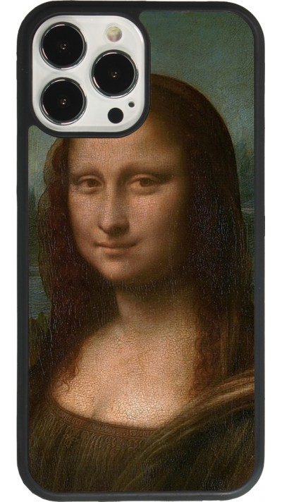 iPhone 13 Pro Max Case Hülle - Silikon schwarz Kunstbild - Mona Lisa - Leonardo de Vinci