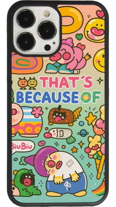 iPhone 13 Pro Max Case Hülle - Silikon schwarz Thats beacause of