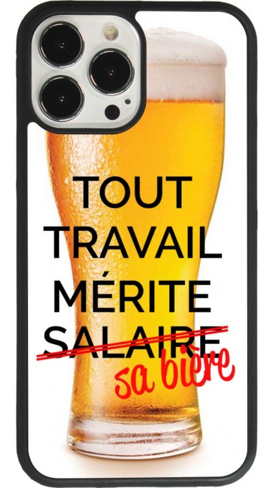 iPhone 13 Pro Max Case Hülle - Silikon schwarz Tout travail mérite sa bière
