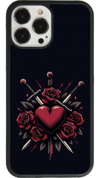 iPhone 13 Pro Max Case Hülle - Silikon schwarz Valentine 2024 gothic love
