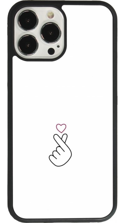iPhone 13 Pro Max Case Hülle - Silikon schwarz Valentine 2024 heart by Millennials