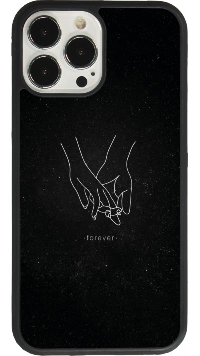 iPhone 13 Pro Max Case Hülle - Silikon schwarz Valentine 2023 hands forever