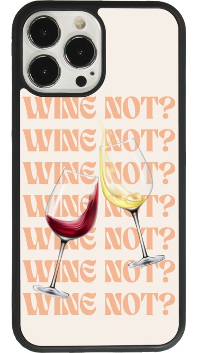 iPhone 13 Pro Max Case Hülle - Silikon schwarz Wine not