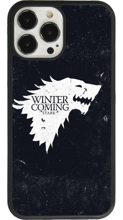 iPhone 13 Pro Max Case Hülle - Silikon schwarz Winter is coming Stark