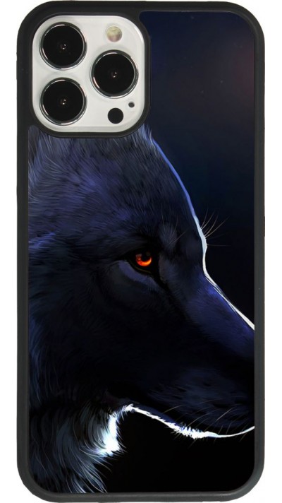 iPhone 13 Pro Max Case Hülle - Silikon schwarz Wolf Shape