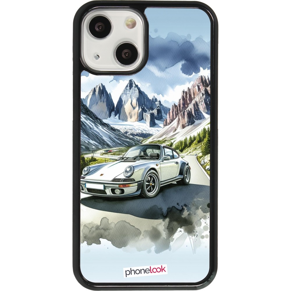 iPhone 13 mini Case Hülle - Porsche 911 Berg Aquarell
