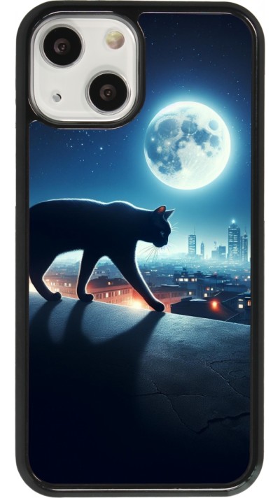 iPhone 13 mini Case Hülle - Schwarze Katze unter dem Vollmond