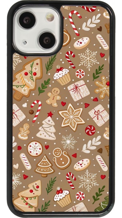 iPhone 13 mini Case Hülle - Christmas 25 Pattern Ginger Cookie