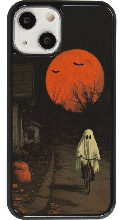 iPhone 13 mini Case Hülle - Halloween 2025 Ghost on a bicycle