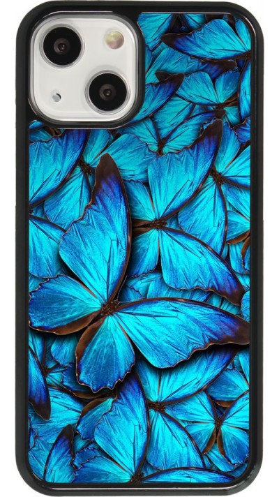 Hülle iPhone 13 mini - Papillon - Bleu