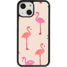 Hülle iPhone 13 mini - Pink Flamingos Pattern