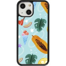 iPhone 13 mini Case Hülle - Summer 2025 Pattern papaya