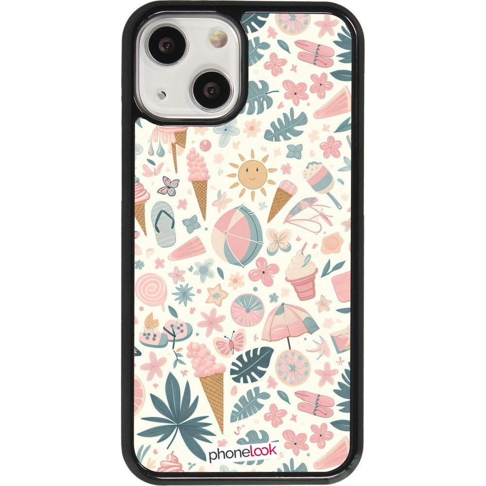 Coque iPhone 13 mini - Summer Pink Pattern