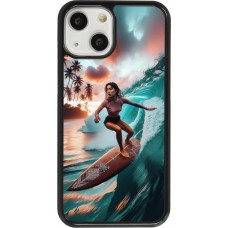 Coque iPhone 13 mini - Surfeuse Balinaise