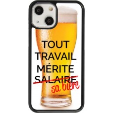 Coque iPhone 13 mini - Tout travail mérite sa bière