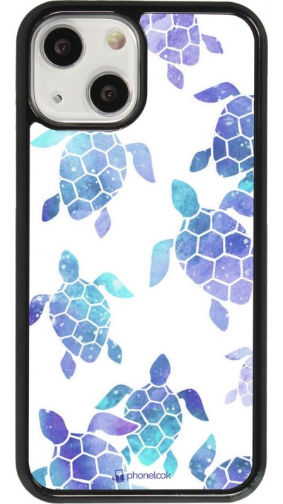Hülle iPhone 13 mini - Turtles pattern watercolor