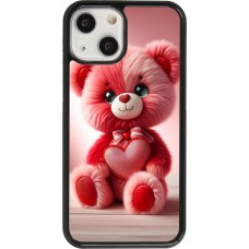 iPhone 13 mini Case Hülle - Valentin 2024 Rosaroter Teddybär