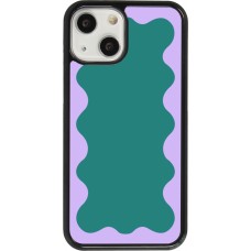 iPhone 13 mini Case Hülle - Wavy Rectangle Green Purple