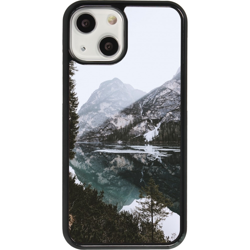 iPhone 13 mini Case Hülle - Winter 22 snowy mountain and lake