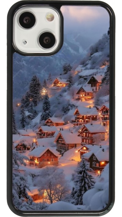 iPhone 13 mini Case Hülle - Winter 25 Winter snowy village