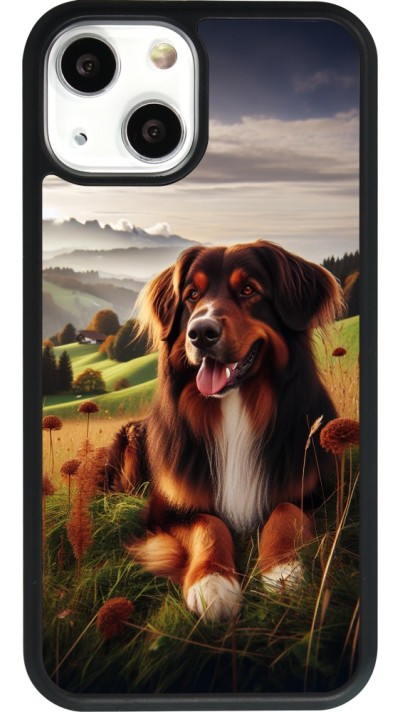 iPhone 13 mini Case Hülle - Silikon schwarz Hund Land Schweiz
