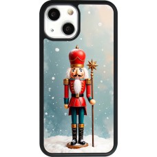 iPhone 13 mini Case Hülle - Silikon schwarz Christmas 25 Nutcracker Snow