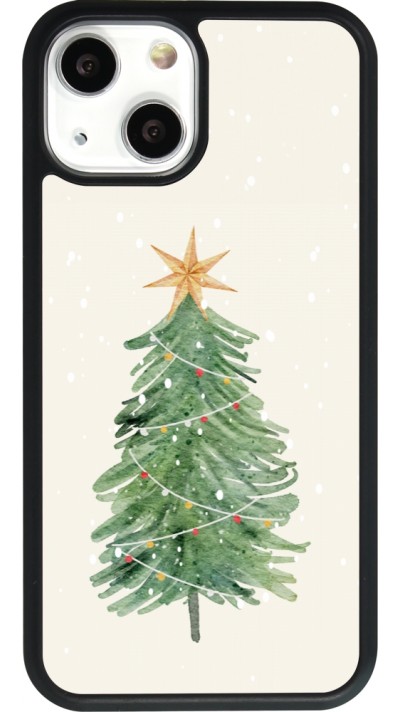 iPhone 13 mini Case Hülle - Silikon schwarz Christmas 25 Sketch Tree