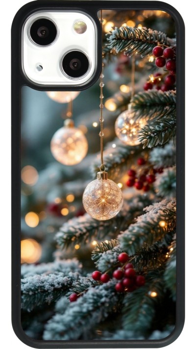 iPhone 13 mini Case Hülle - Silikon schwarz Christmas 25 Xmas Decorated Tree