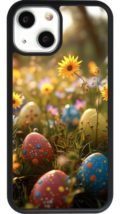 iPhone 13 mini Case Hülle - Silikon schwarz Easter 2026 Decorated eggs