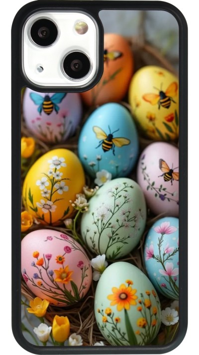 iPhone 13 mini Case Hülle - Silikon schwarz Easter 2026 Eggs with bees