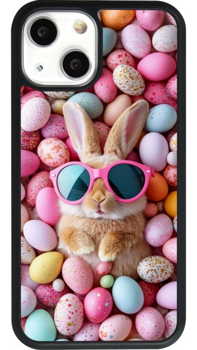 iPhone 13 mini Case Hülle - Silikon schwarz Easter 2026 Rabbit fun