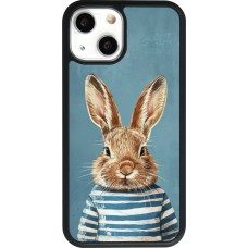 iPhone 13 mini Case Hülle - Silikon schwarz Easter 2026 Rabbit navy