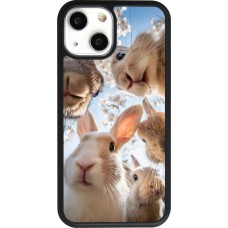 iPhone 13 mini Case Hülle - Silikon schwarz Easter 2026 Rabbits