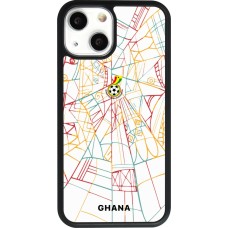 iPhone 13 mini Case Hülle - Silikon schwarz Ghana 2026 personalisierbares Fussballtrikot