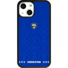 iPhone 13 mini Case Hülle - Silikon schwarz Usbekistan 2026 personalisierbares Fussballtrikot