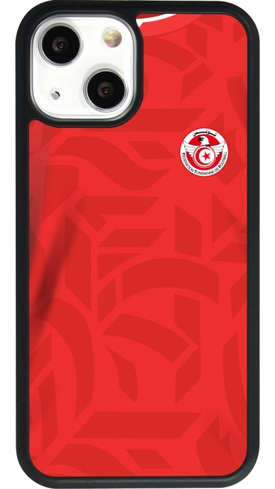 iPhone 13 mini Case Hülle - Silikon schwarz Tunesien 2022 personalisierbares Fussballtrikot