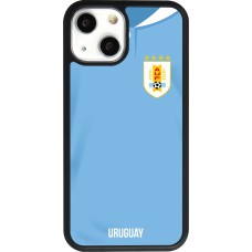 iPhone 13 mini Case Hülle - Silikon schwarz Uruguay 2022 personalisierbares Fussballtrikot
